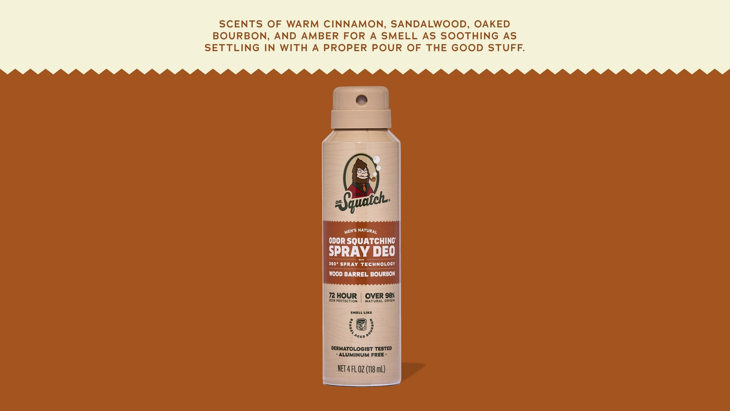 WOOD BARREL BOURBON SPRAY DEODORANT - US 4752
