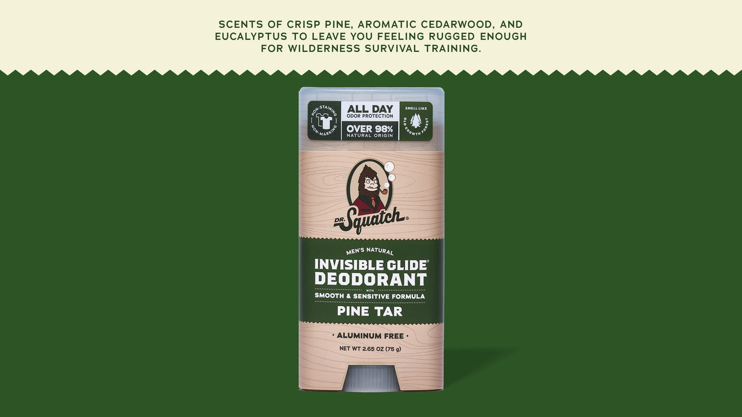 PINE TAR INVISIBLE GLIDE DEODORANT - US 3879