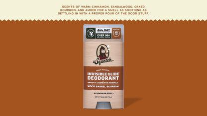WOOD BARREL BOURBON INVISIBLE GLIDE DEODORANT - US 3504